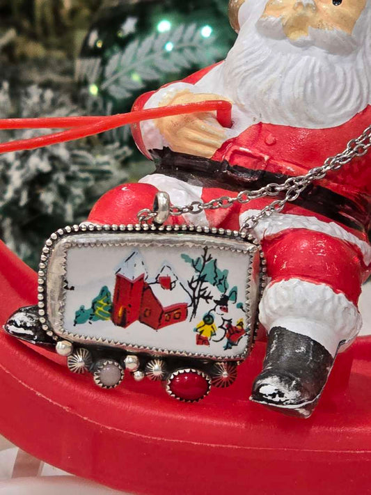 Christmas Barn necklace