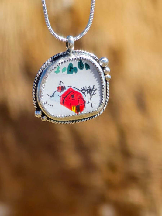 Red Barn necklace